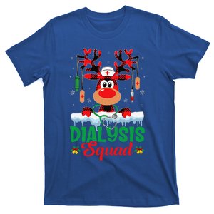 Christmas Dialysis Squad Nurse Reindeer Buffalo Plaid Red T-Shirt