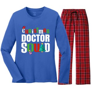 Christmas Doctor Squad Xmas Medical Student Unisex Great Gift Women's Long Sleeve Flannel Pajama Set 