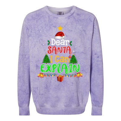 Christmas Dear Santa I Can Explain Funny Santa Claus Joke Meaningful Gift Colorblast Crewneck Sweatshirt