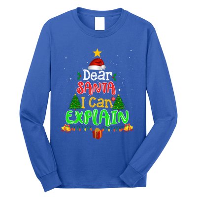 Christmas Dear Santa I Can Explain Funny Santa Claus Joke Meaningful Gift Long Sleeve Shirt