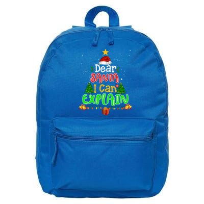 Christmas Dear Santa I Can Explain Funny Santa Claus Joke Meaningful Gift 16 in Basic Backpack