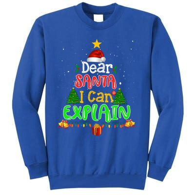 Christmas Dear Santa I Can Explain Funny Santa Claus Joke Meaningful Gift Tall Sweatshirt