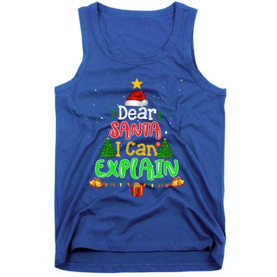 Christmas Dear Santa I Can Explain Funny Santa Claus Joke Meaningful Gift Tank Top