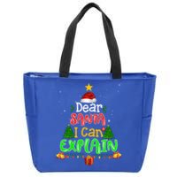 Christmas Dear Santa I Can Explain Funny Santa Claus Joke Meaningful Gift Zip Tote Bag