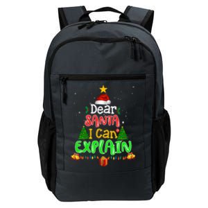 Christmas Dear Santa I Can Explain Funny Santa Claus Joke Meaningful Gift Daily Commute Backpack