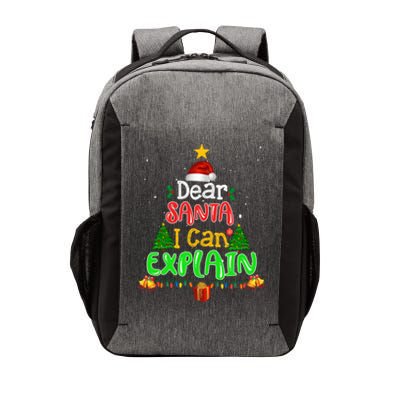 Christmas Dear Santa I Can Explain Funny Santa Claus Joke Meaningful Gift Vector Backpack