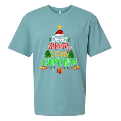 Christmas Dear Santa I Can Explain Funny Santa Claus Joke Meaningful Gift Sueded Cloud Jersey T-Shirt