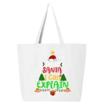 Christmas Dear Santa I Can Explain Funny Santa Claus Joke Meaningful Gift 25L Jumbo Tote