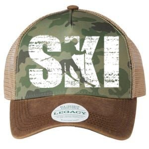 Cool Distressed Skiing Gift For Skiers Legacy Tie Dye Trucker Hat