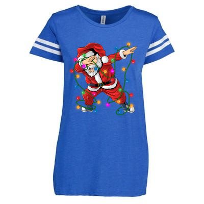 Christmas Dabbing Santa Gift Enza Ladies Jersey Football T-Shirt