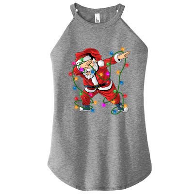 Christmas Dabbing Santa Gift Women’s Perfect Tri Rocker Tank