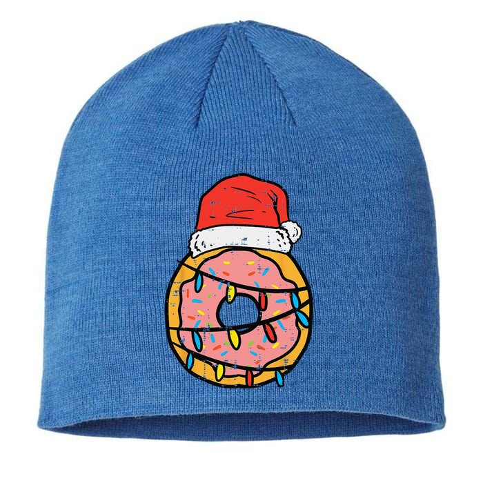 Christmas Donut Santa Cute Xmas Baking Baker Funny Funny Sustainable Beanie