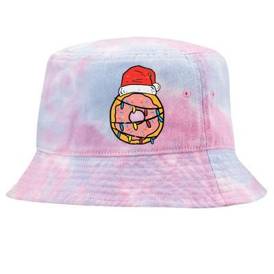 Christmas Donut Santa Cute Xmas Baking Baker Funny Funny Tie-Dyed Bucket Hat