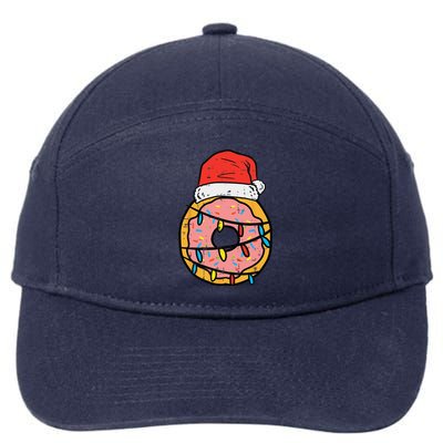 Christmas Donut Santa Cute Xmas Baking Baker Funny Funny 7-Panel Snapback Hat