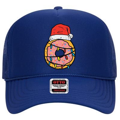 Christmas Donut Santa Cute Xmas Baking Baker Funny Funny High Crown Mesh Back Trucker Hat