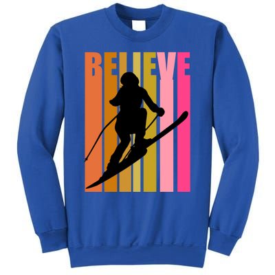 Cool Downhill Ski Skiing Skier Retro Sporting Sports Gift Sweatshirt