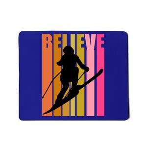 Cool Downhill Ski Skiing Skier Retro Sporting Sports Gift Mousepad