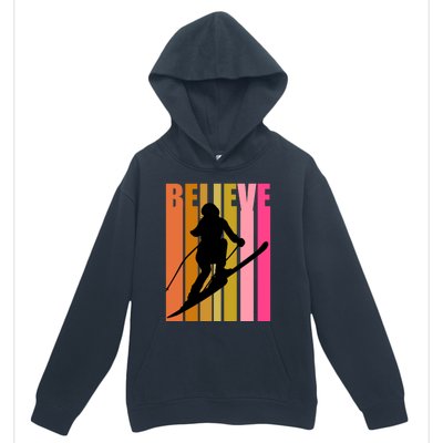 Cool Downhill Ski Skiing Skier Retro Sporting Sports Gift Urban Pullover Hoodie