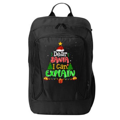 Christmas Dear Santa I Can Explain Funny Santa Claus Joke Gift City Backpack