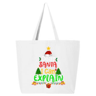 Christmas Dear Santa I Can Explain Funny Santa Claus Joke Gift 25L Jumbo Tote