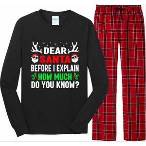  Christmas Dear Santa I Can Explain Long Sleeve Pajama Set