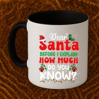 Christmas Dear Santa Before I Explain How Much Do You Know Mug
