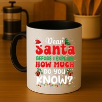 Christmas Dear Santa Before I Explain How Much Do You Know Mug