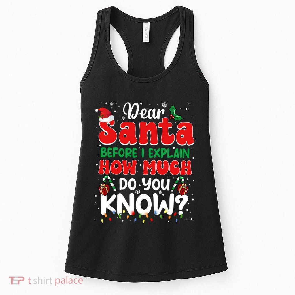 Christmas Dear Santa Before I Explain How Much Do You Know Womens Tank Top