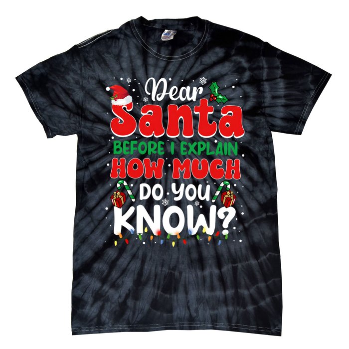 Christmas Dear Santa Before I Explain How Much Do You Know Tie-Dye T-Shirt