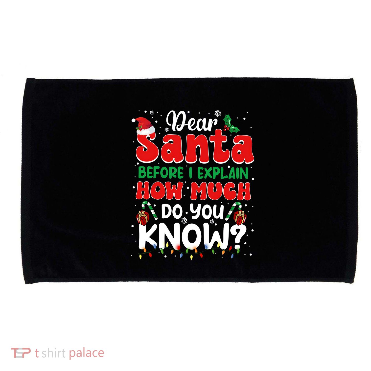 Christmas Dear Santa Before I Explain How Much Do You Know Microfiber Hand Towel
