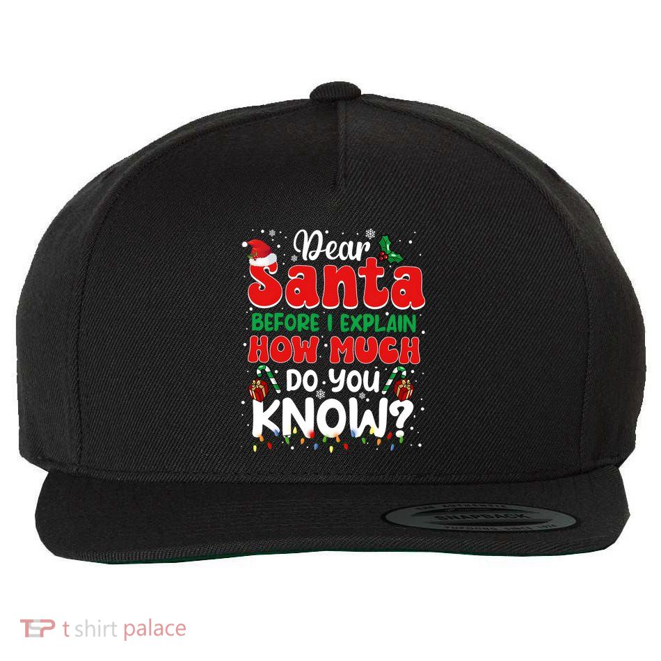 Christmas Dear Santa Before I Explain How Much Do You Know Wool Snapback Cap