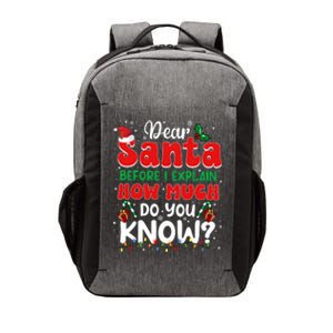 Christmas Dear Santa Before I Explain How Much Do You Know Vector Backpack