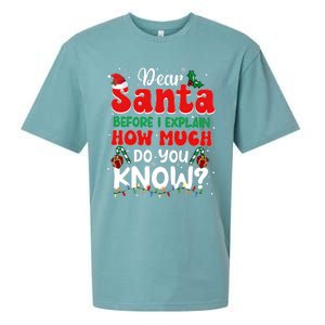 Christmas Dear Santa Before I Explain How Much Do You Know Sueded Cloud Jersey T-Shirt