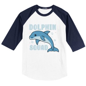 Cute Dolphin Squad Sea Animal Nature Gift Baseball Sleeve Shirt