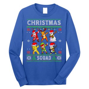 Christmas Dab Santa Friends Matching Family Christmas Squad Cool Gift Long Sleeve Shirt