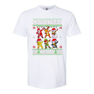 Christmas Dab Santa Friends Matching Family Christmas Squad Cool Gift Softstyle CVC T-Shirt