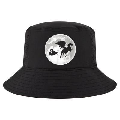 Christmas Dragon Santa Claus Moon Xmas Pajama Party Cool Comfort Performance Bucket Hat