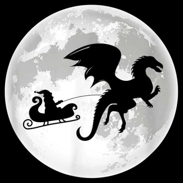 Christmas Dragon Santa Claus Moon Xmas Pajama Party Sweatshirt