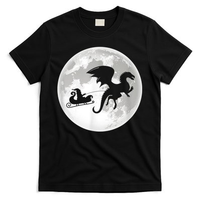 Christmas Dragon Santa Claus Moon Xmas Pajama Party T-Shirt