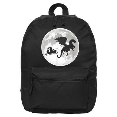 Christmas Dragon Santa Claus Moon Xmas Pajama Party 16 in Basic Backpack