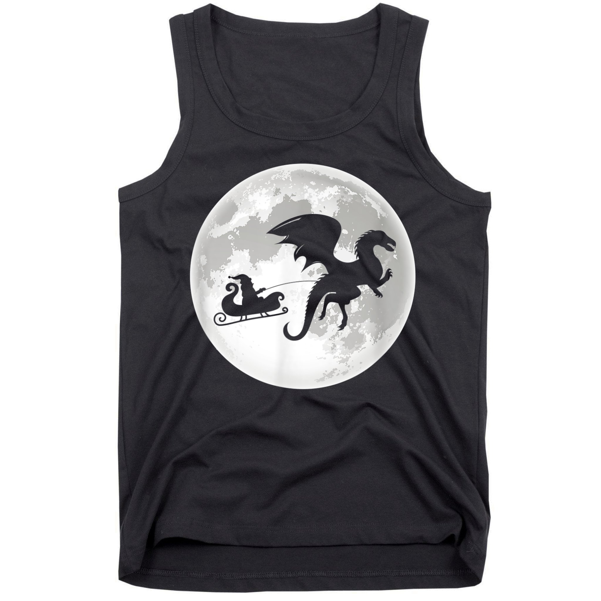 Christmas Dragon Santa Claus Moon Xmas Pajama Party Tank Top