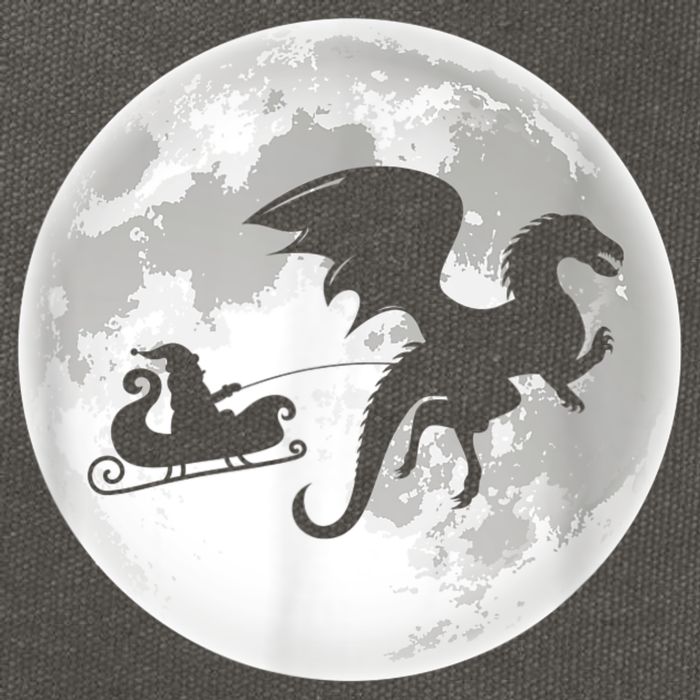 Christmas Dragon Santa Claus Moon Xmas Pajama Party Cotton Canvas Backpack