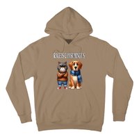 Cat & Dog Silly Staring Rage Is Consuming Us Hoodie