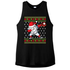 Christmas Dabbing Santa Baseball Dad Uncle Brother Ladies PosiCharge Tri-Blend Wicking Tank