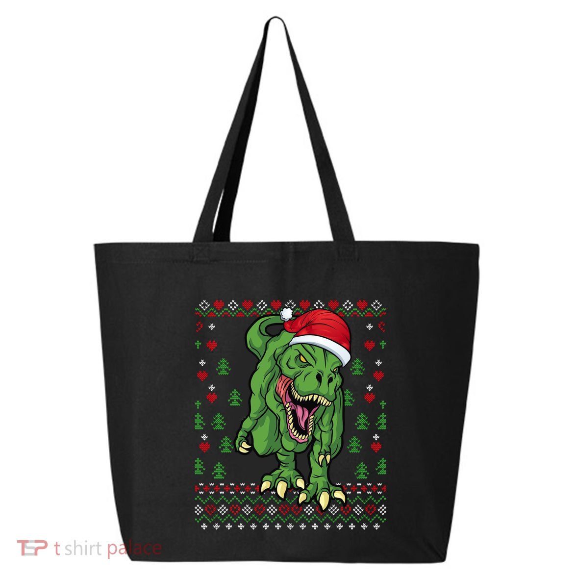 Christmas Dinosaur Scary Trex Ugly Xmas Sweater Gift 25L Jumbo Tote