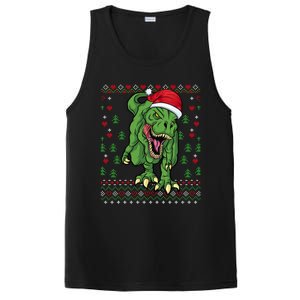 Christmas Dinosaur Scary Trex Ugly Xmas Sweater Gift PosiCharge Competitor Tank