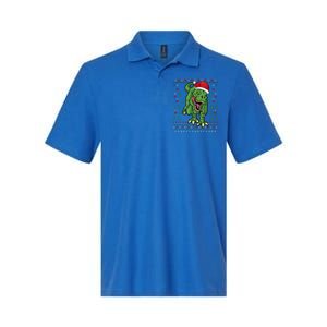 Christmas Dinosaur Scary Trex Ugly Xmas Sweater Gift Softstyle Adult Sport Polo