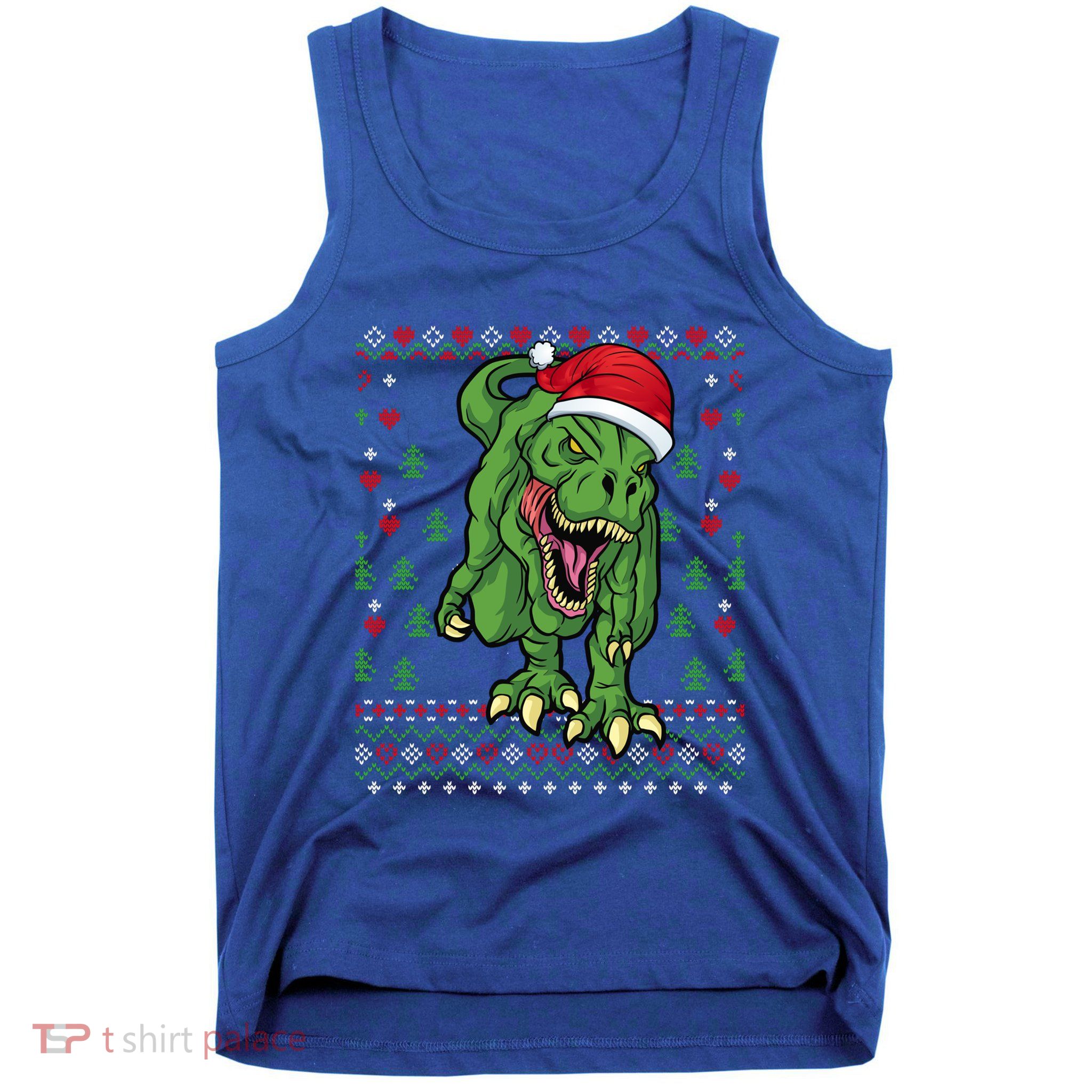 Christmas Dinosaur Scary Trex Ugly Xmas Sweater Gift Tank Top