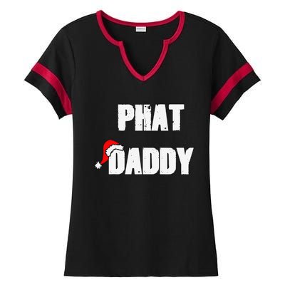 Christmas Daddy Santa Claus Father Family Matching Pajamas Ladies Halftime Notch Neck Tee