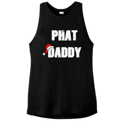 Christmas Daddy Santa Claus Father Family Matching Pajamas Ladies PosiCharge Tri-Blend Wicking Tank